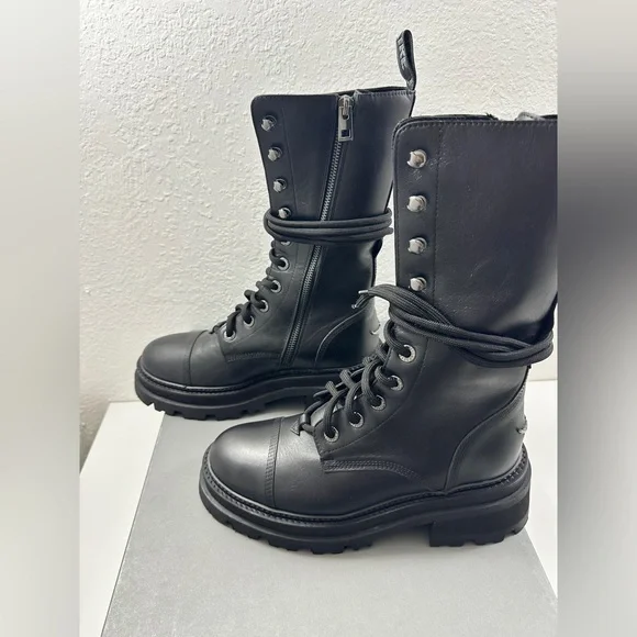 Zadig & Voltaire Women's Ride Block Heel High Ankle Boots size 39 (US 8) Black - Picture 10 of 14